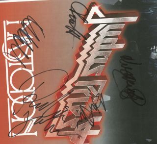 Judas Priest autographed concert poster Ian Hill,  Glenn Tipton,  Scott Travis 2