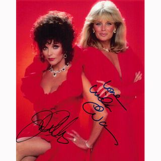 Joan Collins & Linda Evans - Dynasty (61318) - Autographed In Person 8x10 W/
