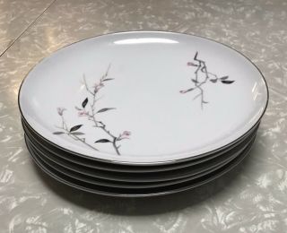 5 Dinner Plates Cherry Blossom By Fine China Of Japan Pattern 1067
