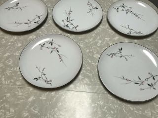 5 Dinner Plates Cherry Blossom by Fine China of Japan Pattern 1067 2