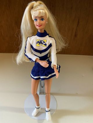 1996 Mattel University Of Michigan Wolverines Barbie Doll 17398 Special Edition