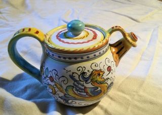 Deruta Italian Pottery - Raffaellesco Small Teapot