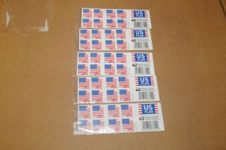 Five Booklets X 20 = 100 2017 Us Flag Usps Forever Postage Stamps.