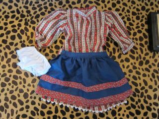 Handmade For American Girl Our Generation 18 " Doll Pioneer Outfit Dress Skirt