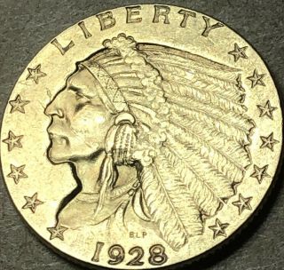 1928 Indian Head Quarter Eagle $2.  50 Gold