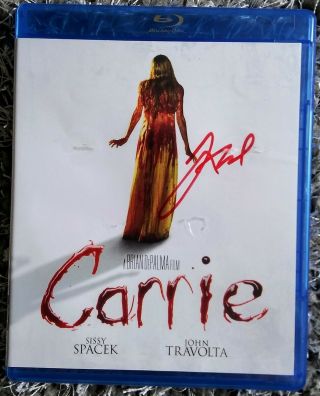 John Travolta Autographed Carrie Blu Ray