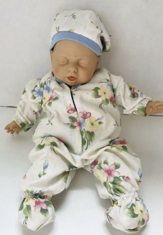 Mini Sleeping Preemie Baby Girl Doll Reborn In Sleeper/hat Soft Cloth Body (f)