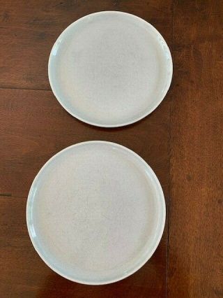 2 Russell Wright Steubenville Dinner Plate Grey American Modern