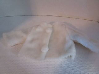 For Tollytots & 18 " Size Dolls White Soft Faux Fur Lined Jacket / Coat