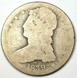 1839 - O Capped Bust Half Dollar 50c - Rare Date - Orleans Coin