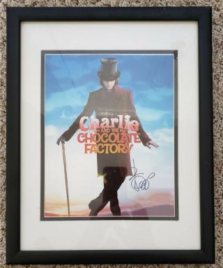 Autographed Johnny Depp Framed 8 X 10 Photo (charlie & The Chocolate Factory)