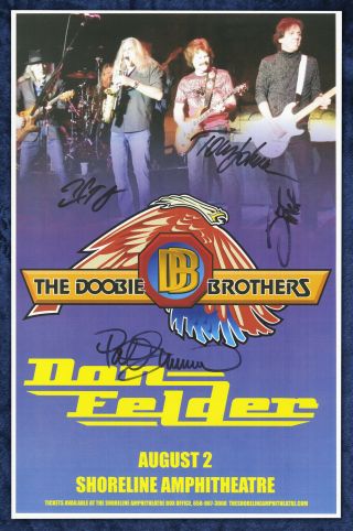 The Doobie Brothers Autographed Concert Poster 2014 Tom Johnston Patrick Simmons