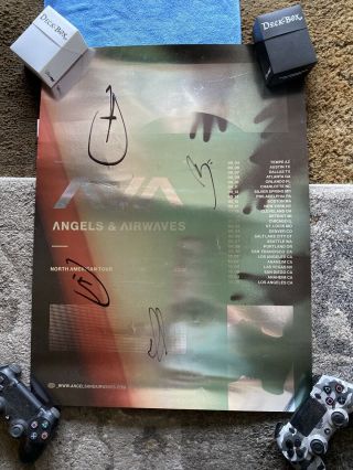 Angels And Airwaves North American Tour 2019 Poster Signed By Band Damaged/age