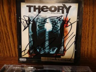 Theory Of A Deadman Band Hand Signed Autographed Cd Cover " Scars And Souvenirs "