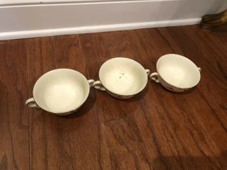 Vintage Hall Jewel Tea Autumn Leaf Cream Soup Bowls Set Of 6 OB 2