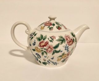 Laura Ashley Hazelbury Teapot Staffordshire England Floral Chintz