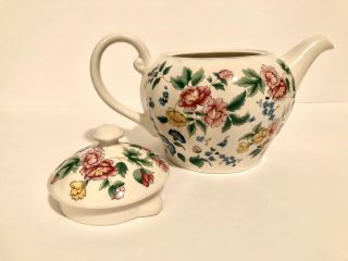 Laura Ashley Hazelbury Teapot Staffordshire England Floral Chintz 2