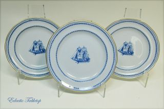 Three Spode Trade Winds Bread And Butter Plates