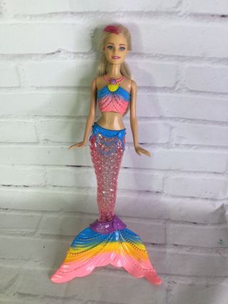 Mattel Barbie Dreamtopia Rainbow Lights Mermaid Doll Blonde Hair Color Changing