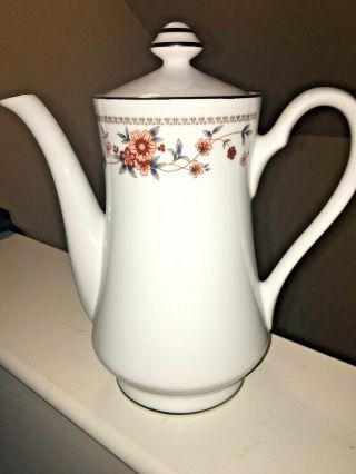 Sheffield " Anniversary " Porcelain China 9 " Tall Tea /coffee Pot Gorgeous