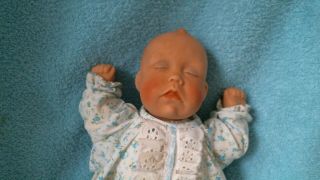 Lee Middleton Sweet Dreams Sleeping Baby Doll 1987 Tagged Blue Rosebud Gown