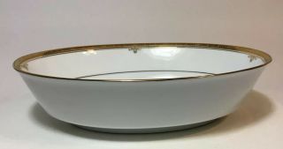Noritake Buckingham Gold 4346 White Gold Trim Oval Serving Dish Bowl 18h022