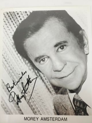 Morey Amsterdam Autograph Actor In The Dick Van Dyke Tv Show Signed Photo 8x10