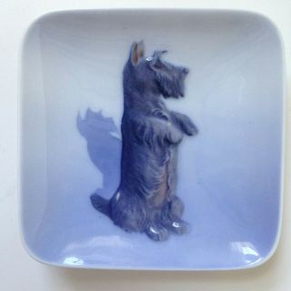 Vintage Scottish Terrier Dog Porcelain Dish Royal Copenhagen1952 Dish Denmark