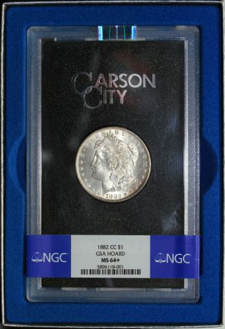 1882 Cc Gsa Morgan Silver Dollar Ngc Ms64,  Includes Box And Card