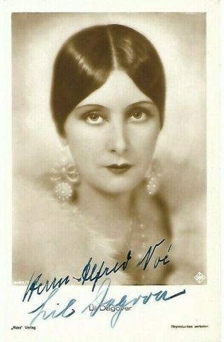 Lil Dagover Vintage Signed Photo Actress Cabinet Of Dr Caligari