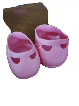Pink Cpk Cabbage Patch Kids Shoes With T Strap For 16 " Doll