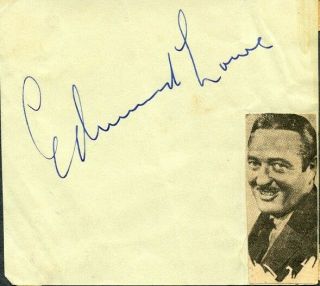 Edmund Lowe In - Person Autograph