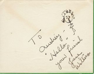 Vintage Jane Withers Signatures Autograph Signed Letters 1940