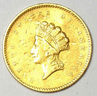 1854 Type 2 Indian Dollar Gold Coin (g$1) - Xf Details - Rare Type 2 Coin