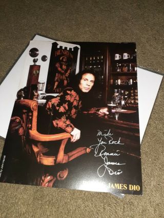 Ronnie James Dio Autographed Signed 8x10.  Photo By John Harrell