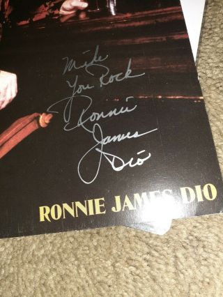 Ronnie James Dio Autographed Signed 8x10.  Photo by John Harrell 3