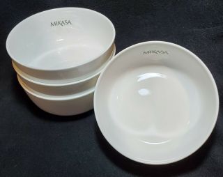 Mikasa Samantha Set Of 4 White Cereal Soup Bowls Fast Ship Bone China