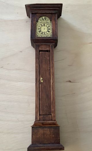 Dollhouse Miniatures 1:12 Scale Wood Grandfather Clock