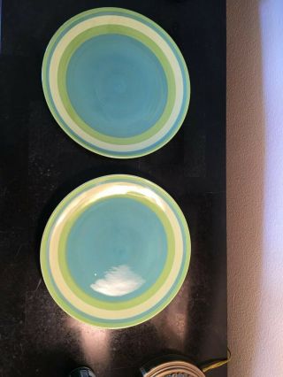 Set Of 2 Southern Living At Home Gail Pittman Handpainted Provence Dinner Plates
