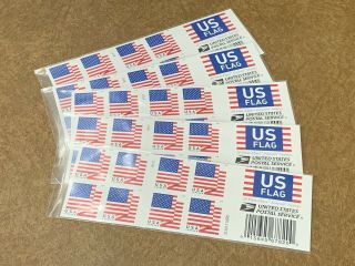 Five Booklets X 20 = 100 2018 Us Flag Usps Forever Postage Stamps.  First Class.