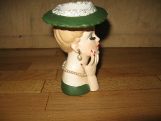 Vintage Lady Head Vase 3.  5 