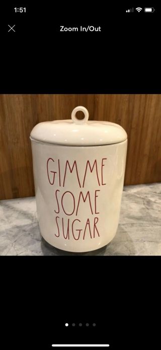 Rae Dunn 2020 Large Canister “GIMME SOME SUGAR” HTF ❤️ 2