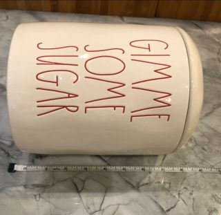 Rae Dunn 2020 Large Canister “GIMME SOME SUGAR” HTF ❤️ 3
