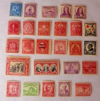 Vintage Us Postage 1,  3 & 5 Cent Stamps 1929 - 1933