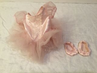 American Girl Doll Pleasant Company Retired Pink Ballet Recital Dress Slippers