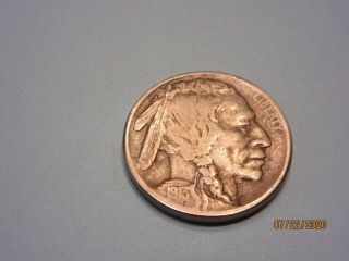 The Key Date 1913 - S Type 2 Buffalo Nickel with almost a Full Horn on this Rare 2