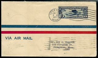 1927 Airmail Fdc C10 - Little Falls Mn