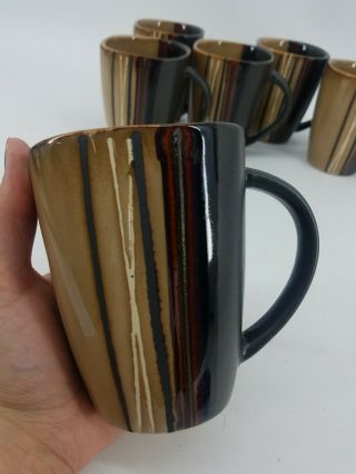 6 Brown And Black Better Home And Garden Mugs 3