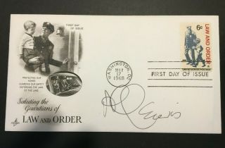Al Lewis Autograph On Law And Order First Day Cover With Vintage Police Cachet.