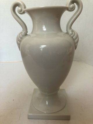 The Trenton Potteries Whita Porcelain Two Handle 8” Trophy Vase Jersey 2
